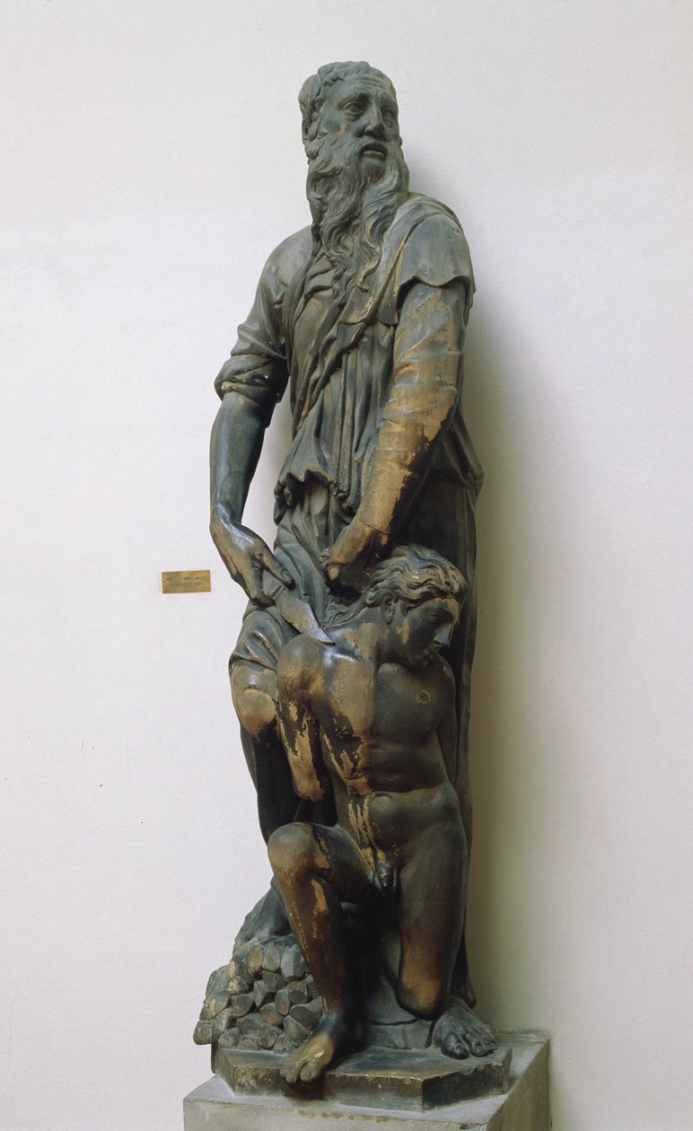Abraham och Isaac, 1421 (förgylld marmor) av Donatello