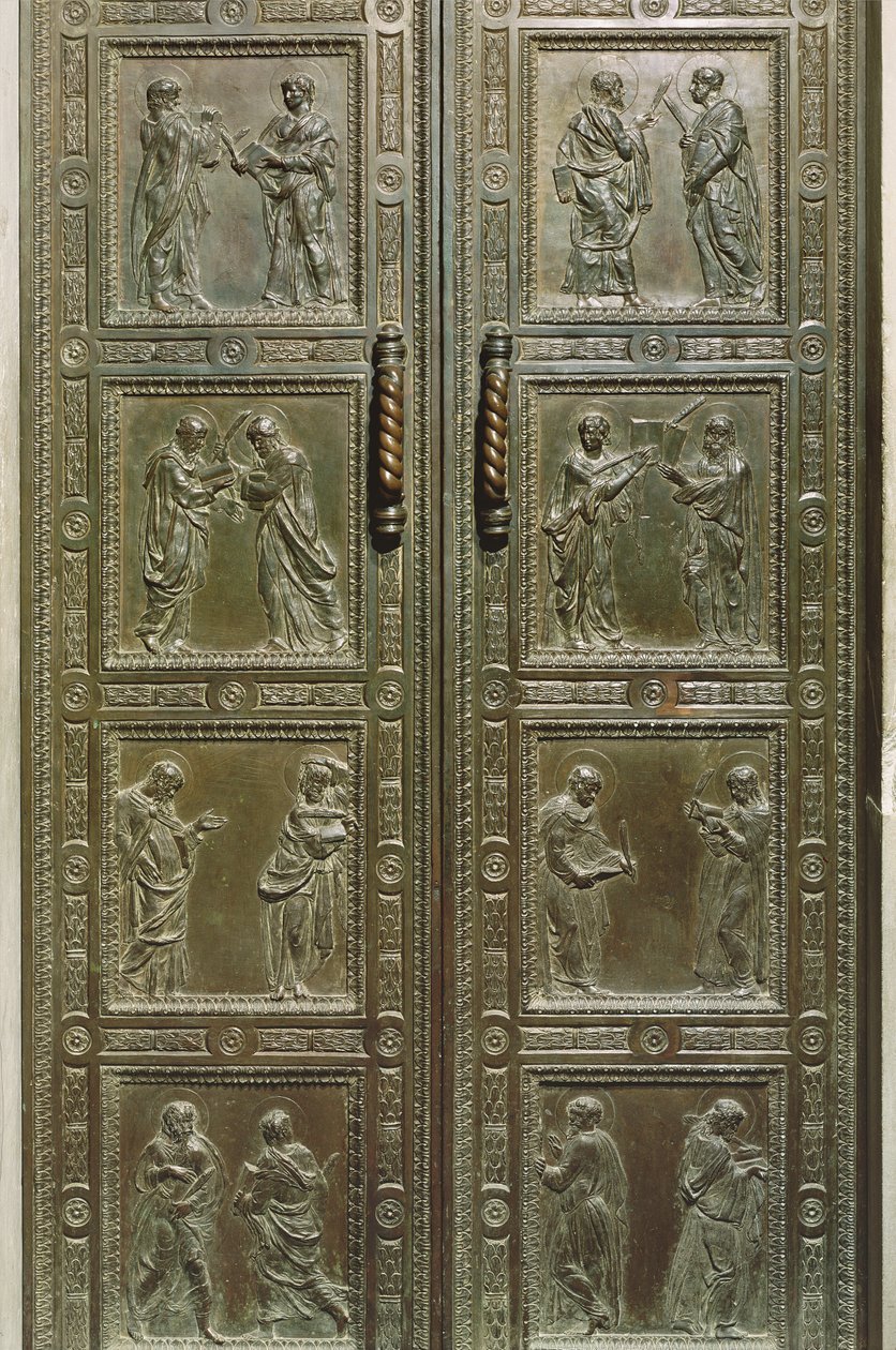 Dörrar föreställande martyrer, 1440-43 (brons) (detalj) av Donatello