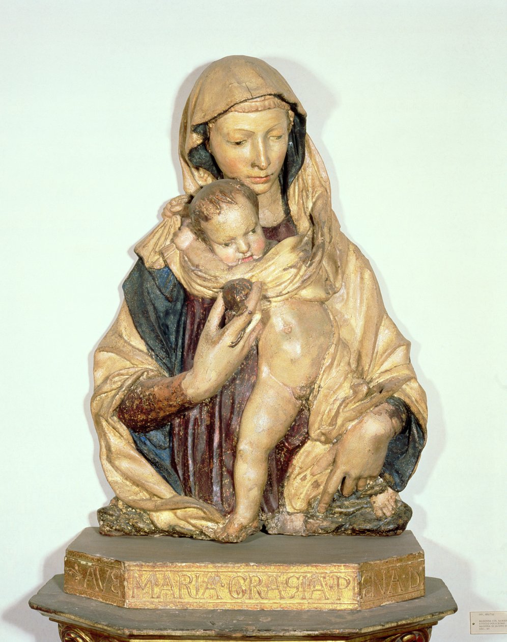 Madonna och barn (polykrom terrakotta) av Donatello