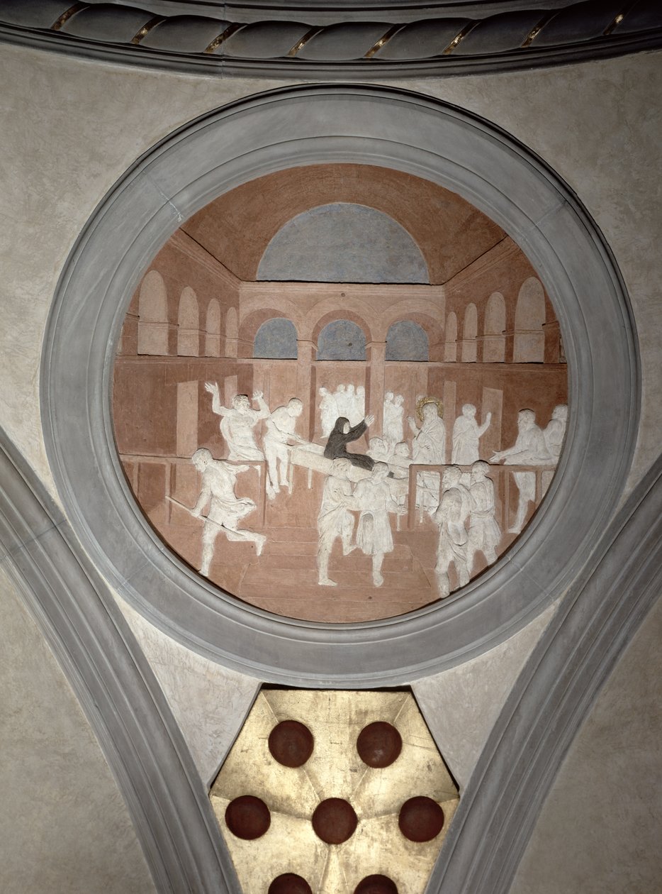 The Raisian of Drusiana, spandrel medaljong, c.1425 (gips) av Donatello