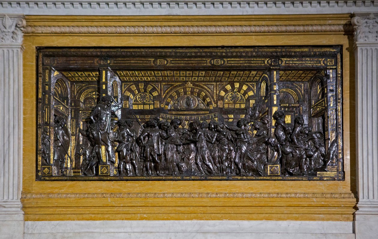Basrelief (brons) av Donatello