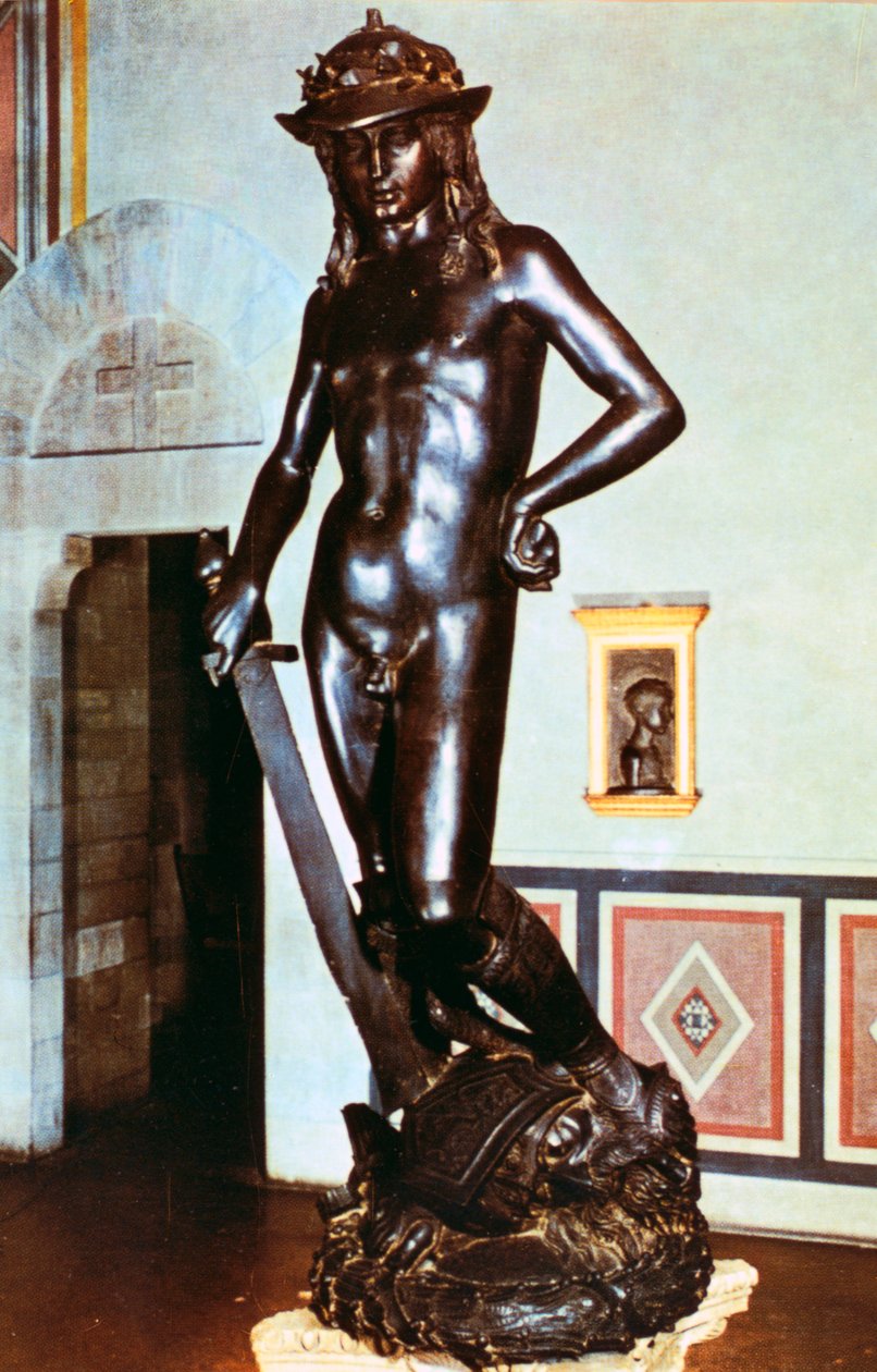 Bronsstaty av David, c1430-1440 av Donatello
