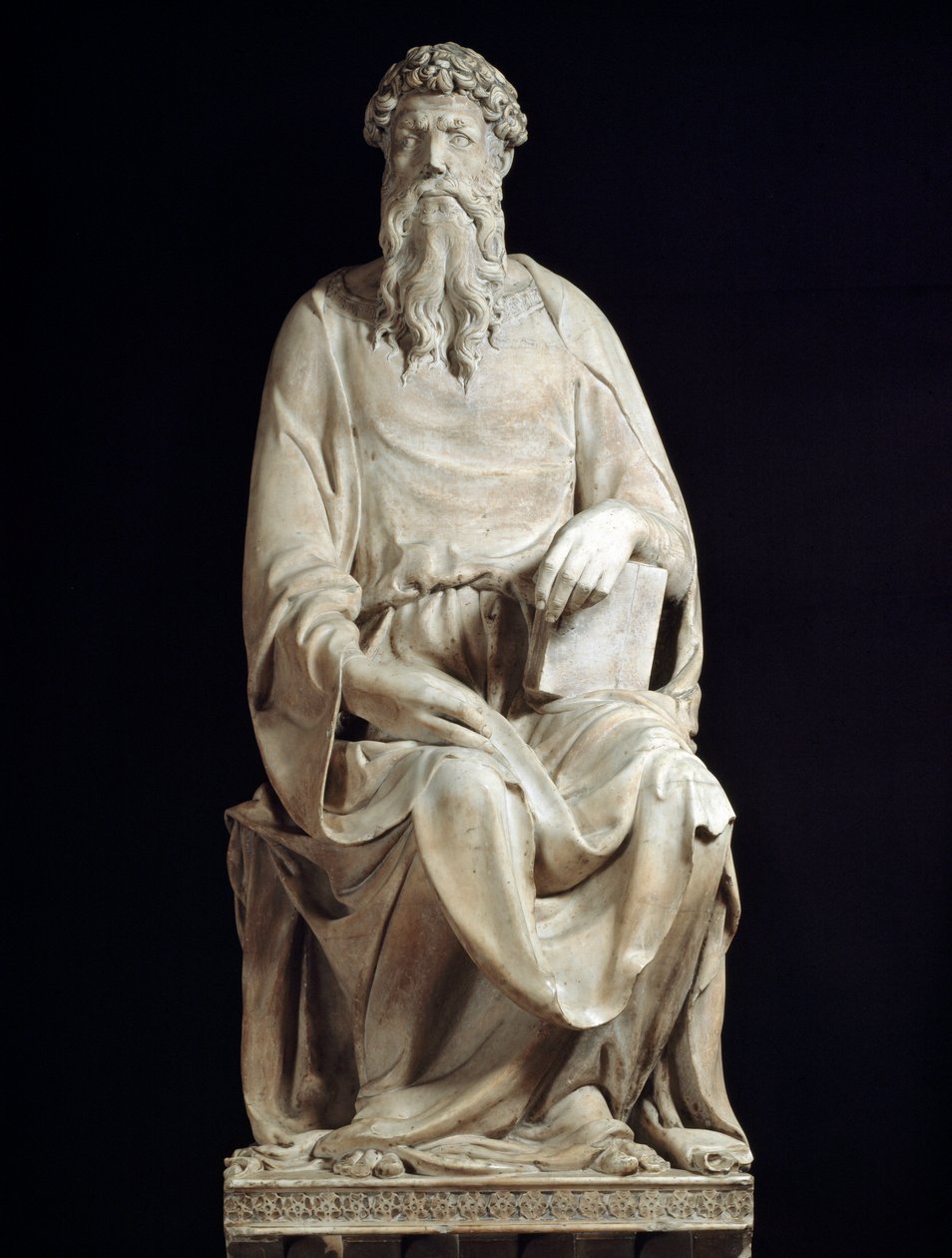 Sankt Johannes evangelist. Marmor skulptur av Donatello