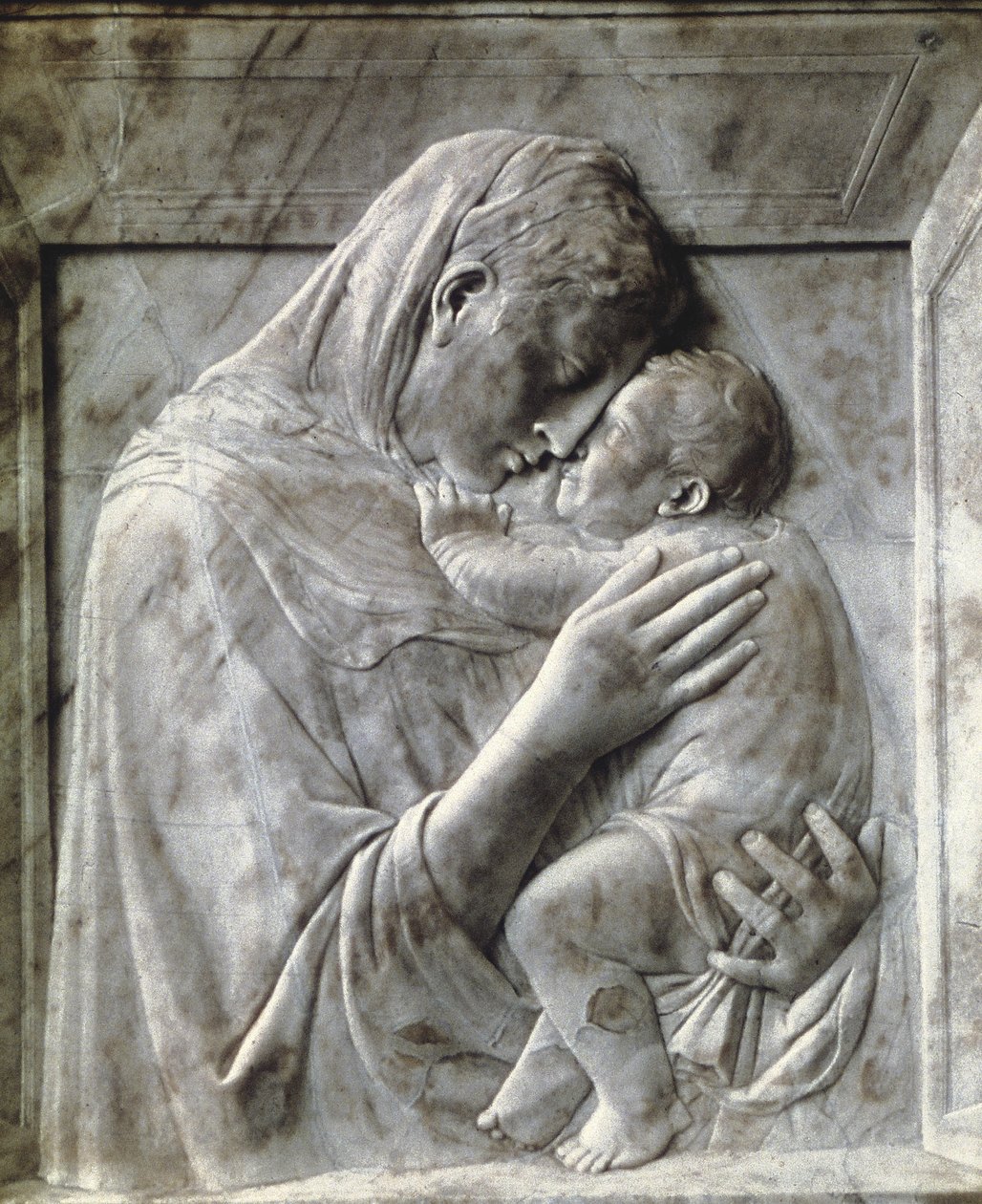 The Pazzi Madonna (Jungfru och barn), c1417-18 (marmor) av Donatello