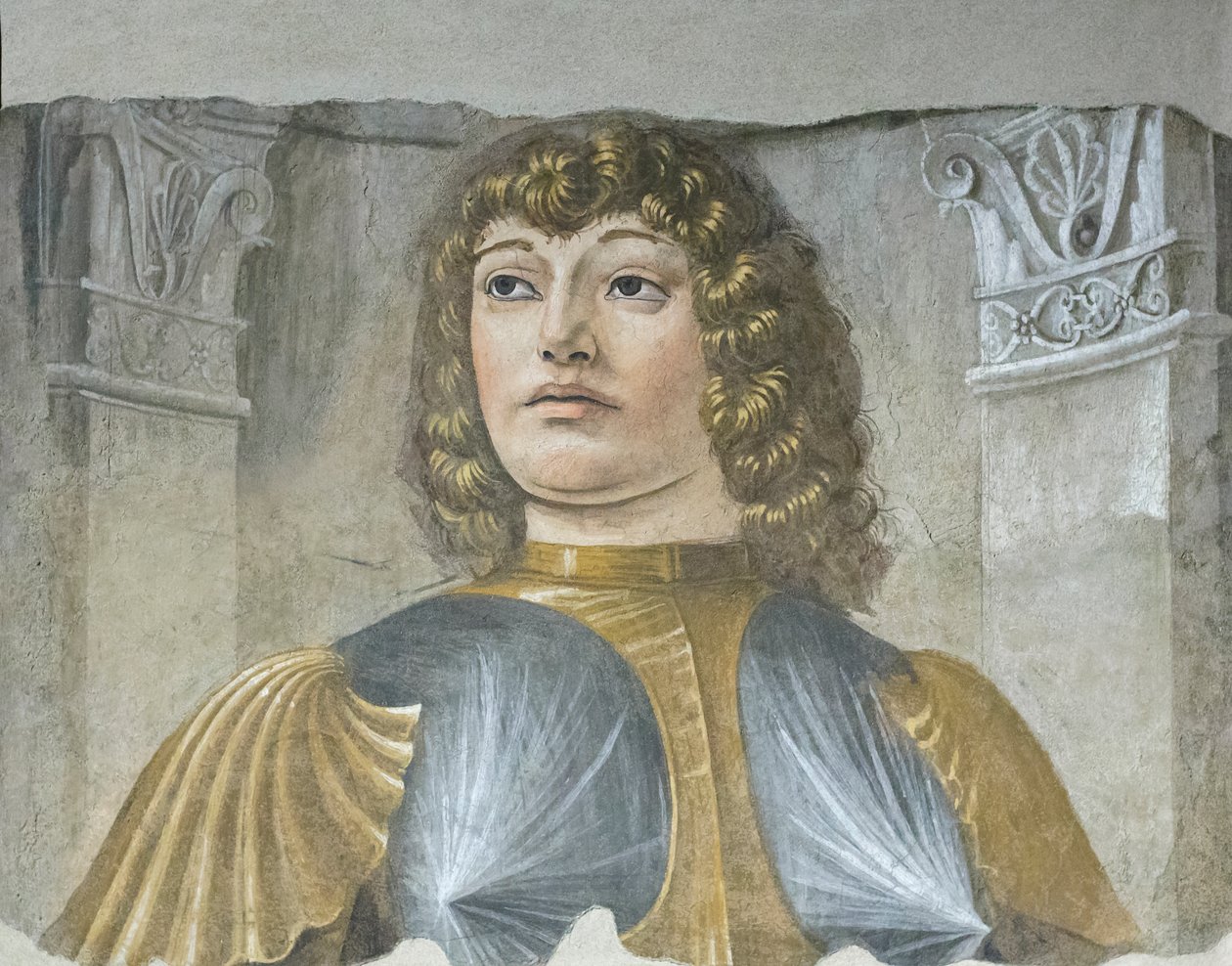 Man i vapen med rustning, ca 1487-89 (fristående fresk) av Donato Bramante