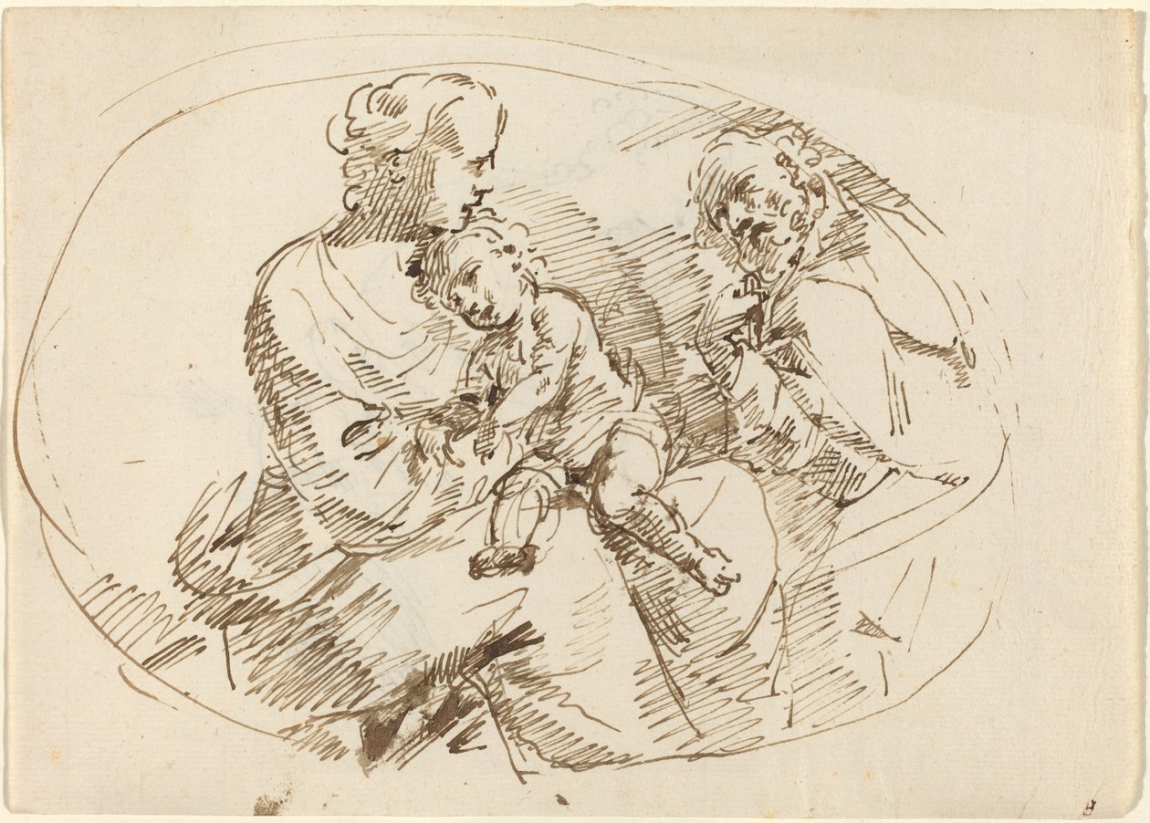 Helig familj [recto] av Donato Creti