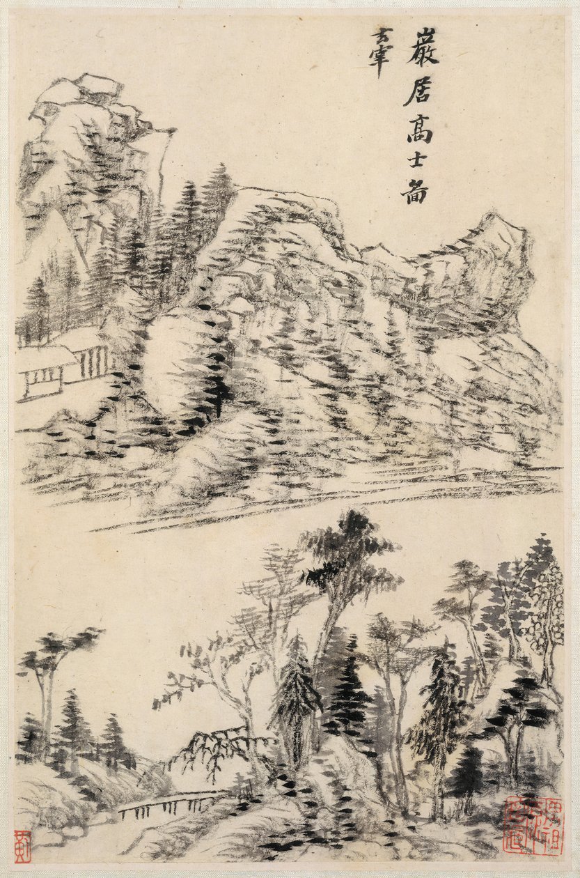 Landskap efter gamla mästare, daterade 1630. av Dong Qichang