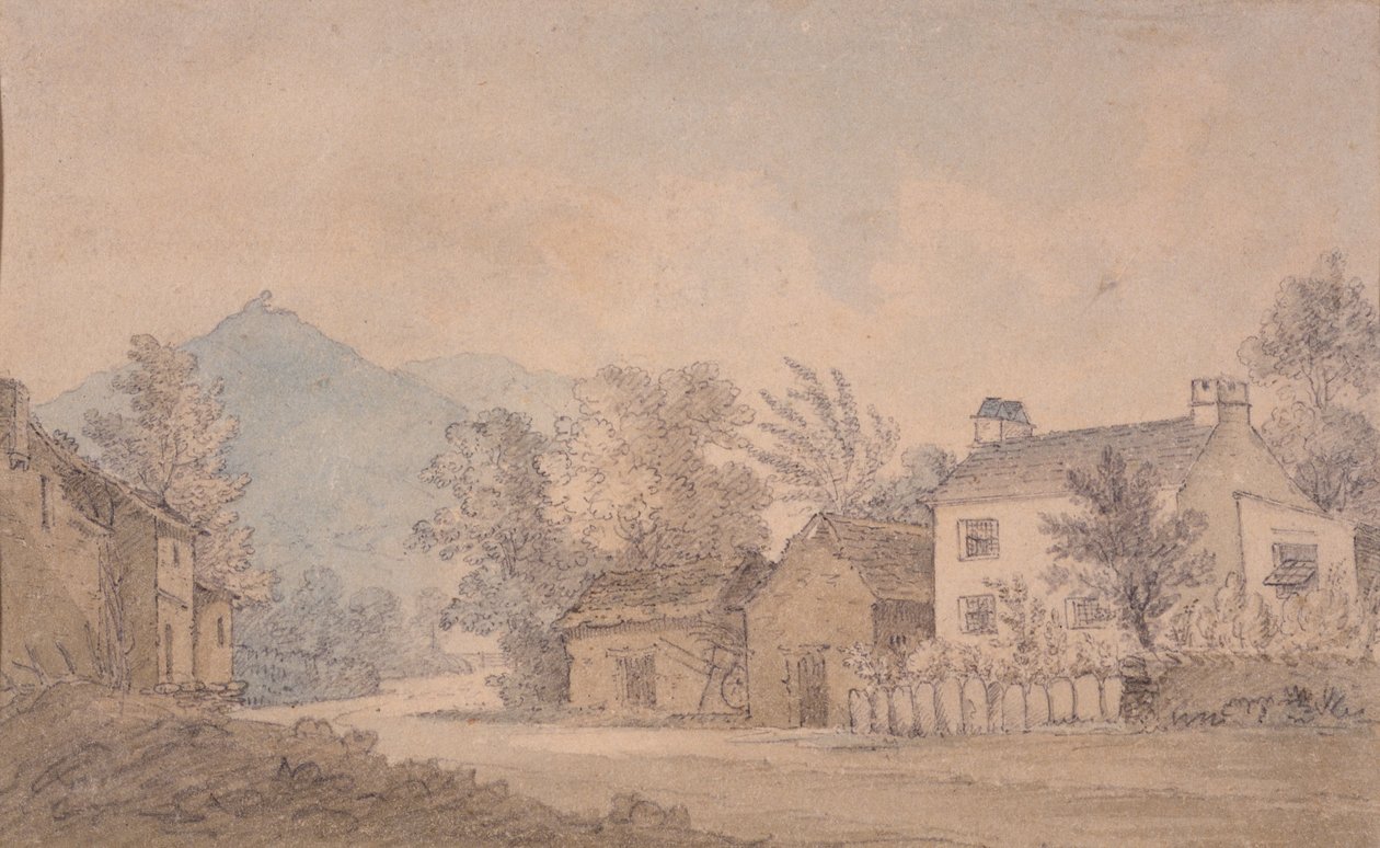 Dove Cottage, Grasmere, ca 1806 (wc på papper) av Dora Wordsworth