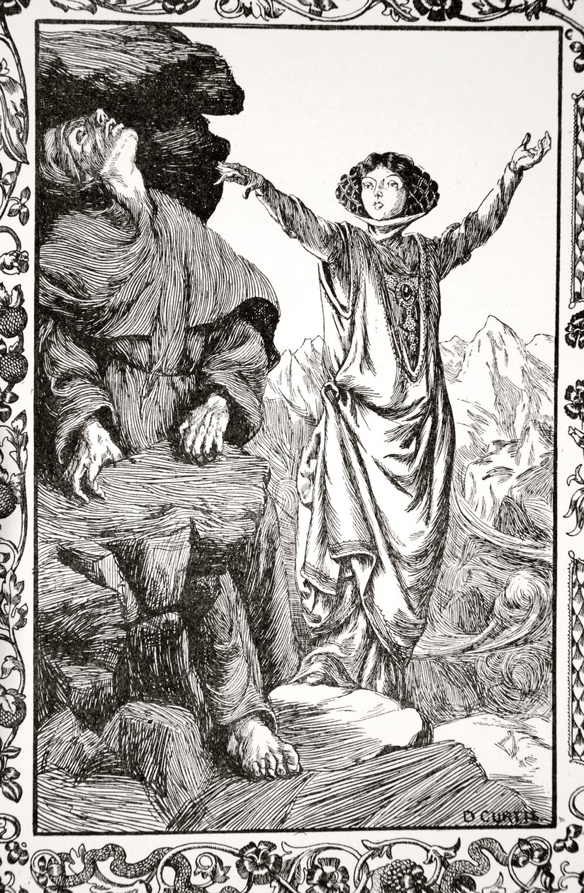 "Hon fick berget att stängas ner", 1905. av Dora Curtis