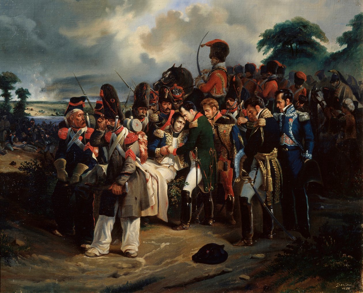 Napoleon tar farväl av marskalk Jean Lannes, 1858 av Dorian