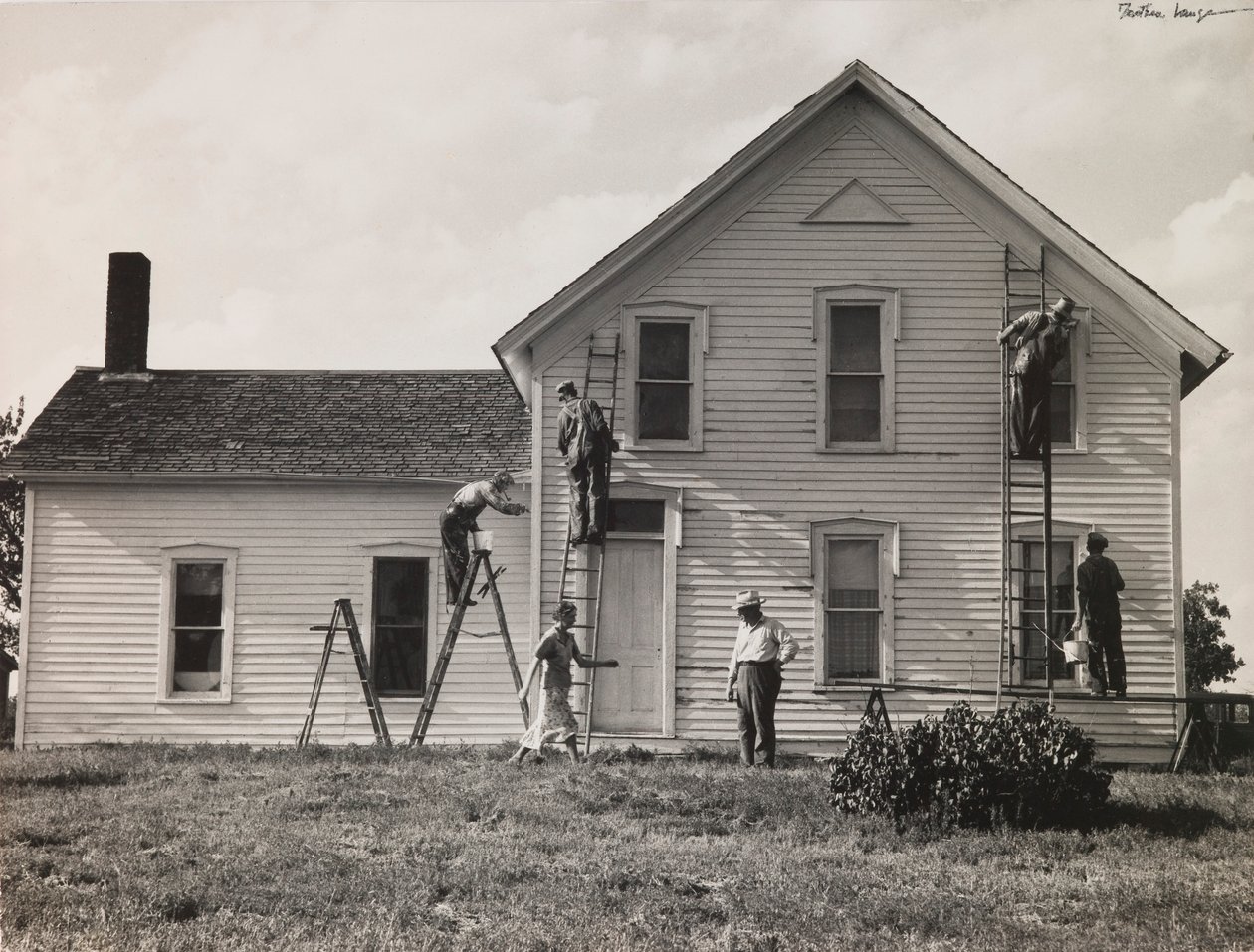 Family Farmstead, Nebraska av Dorothea Lange