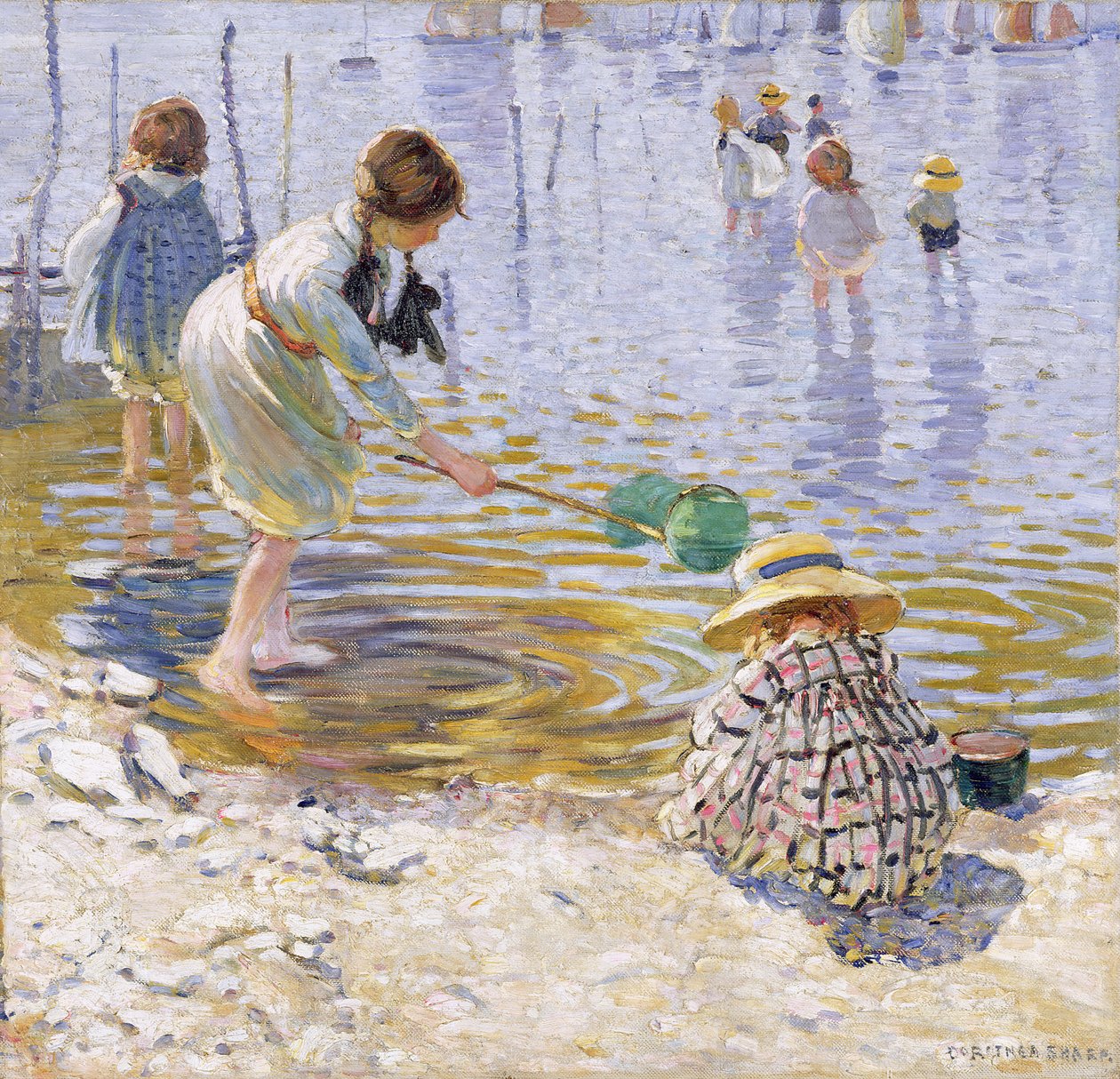 At the Seaside (olja på duk) av Dorothea Sharp