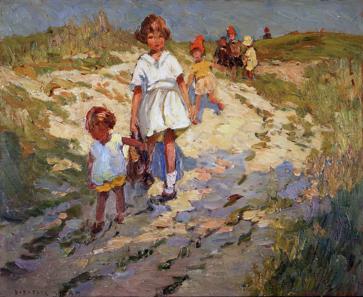 In the Dunes (olja på pannå) av Dorothea Sharp