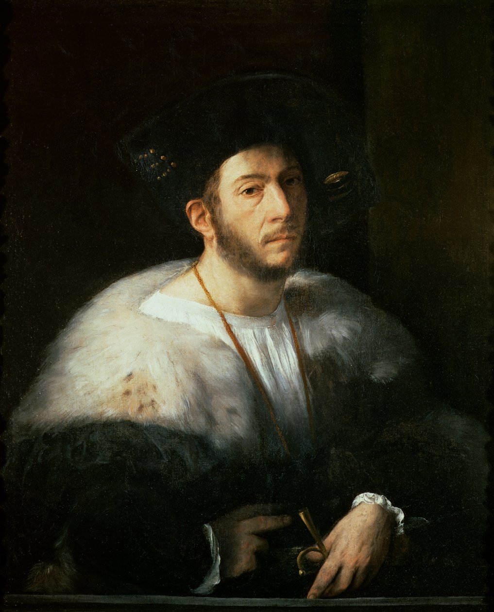 Porträtt av en man, möjligen Cesare Borgia (1476-1507) av Dosso Dossi