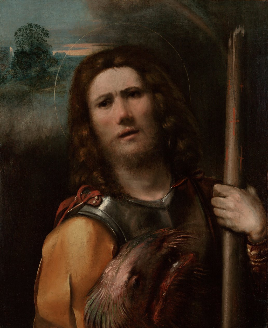 Saint George av Dosso Dossi (Giovanni di Niccolò de Lutero)