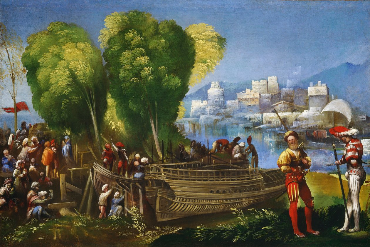 Aeneas och Achates på den libyska kusten av Dosso Dossi