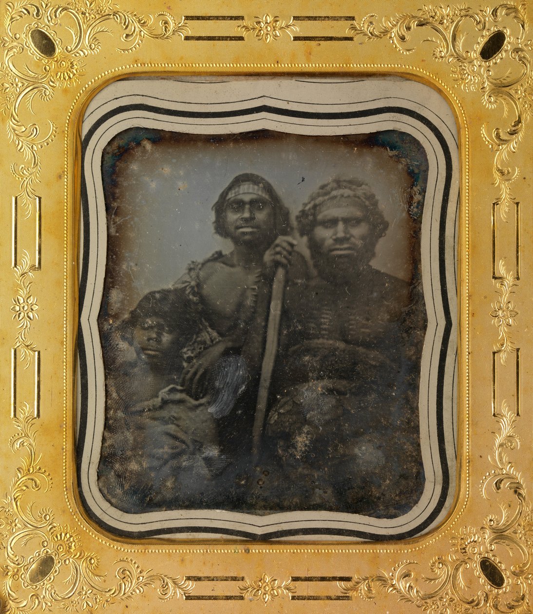 Tre aboriginska män, Melbourne, Victoria av Douglas T. Kilburn