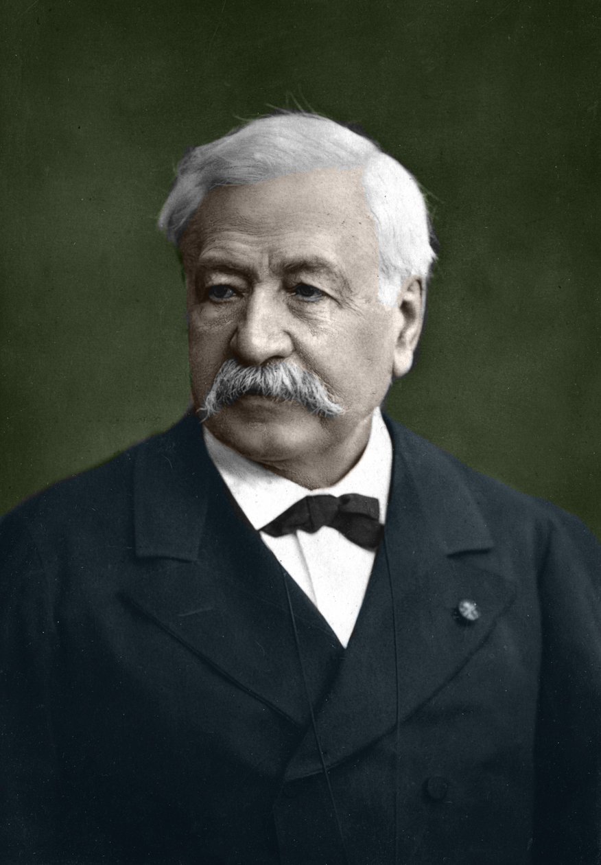 Porträtt av Ferdinand de Lesseps (1805 - 1894). Fotografi av drake. av Dragon