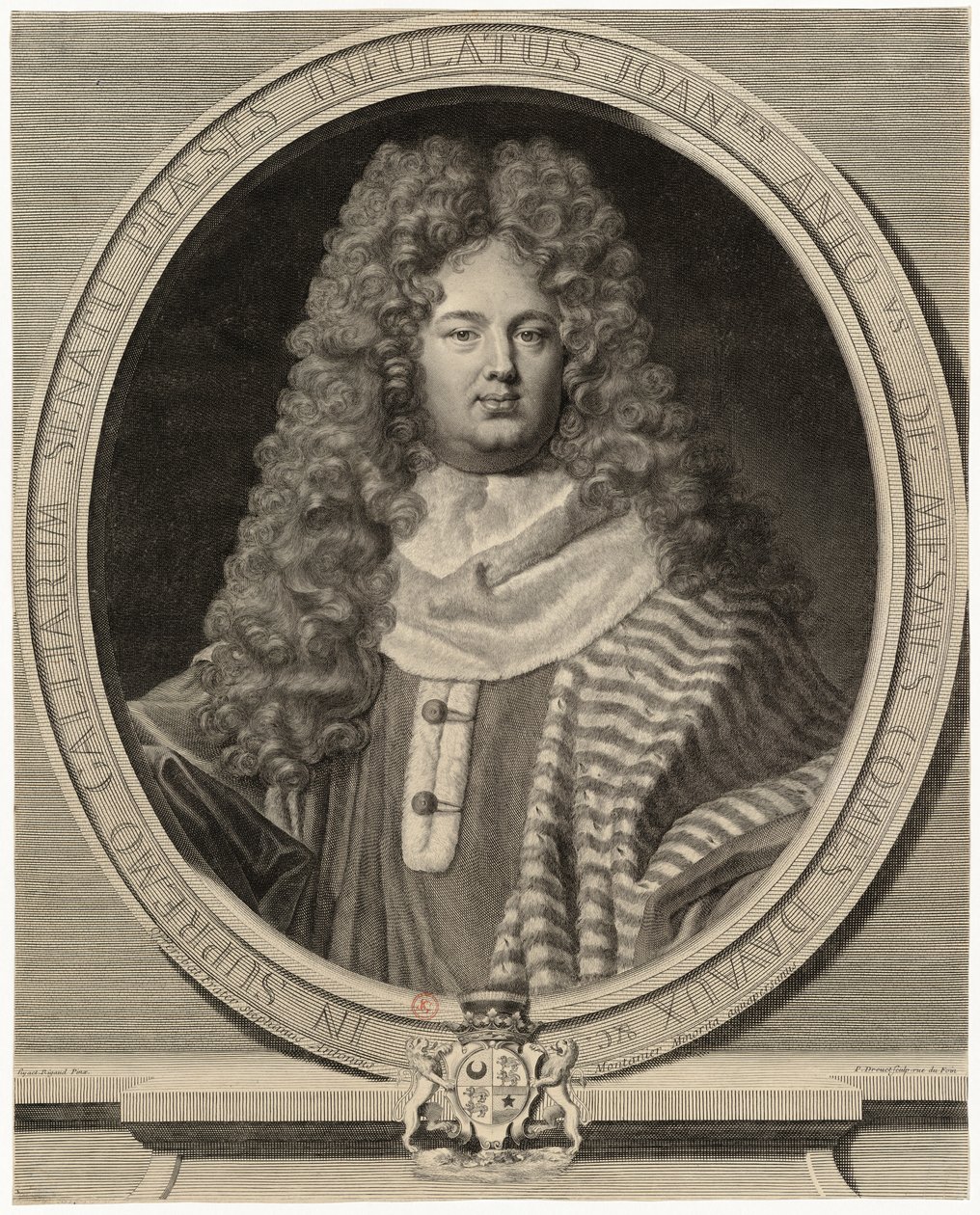 Porträtt av Jean-Antoine de Mesmes av Drevet Hyacinthe Rigaud pinxit