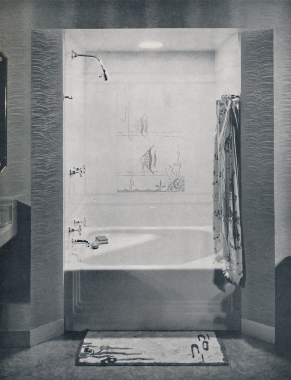 Nytt fyra fot fyrkantigt Neo-Angle Bath, 1935 av Drix Duryea