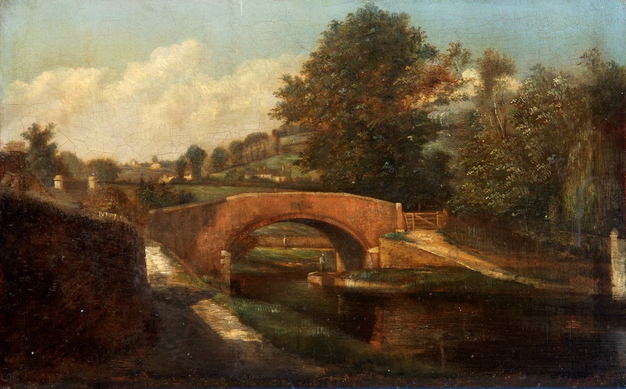 Canal Bridge, Brimscombe, Gloucestershire av Désiré Delaplace Gérardin