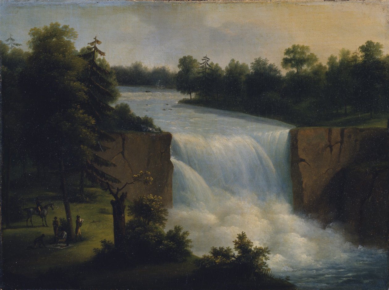 Utsikt över Genessee Falls, Rochester, New York, år 1797., 1823 av Duc de Montpensier