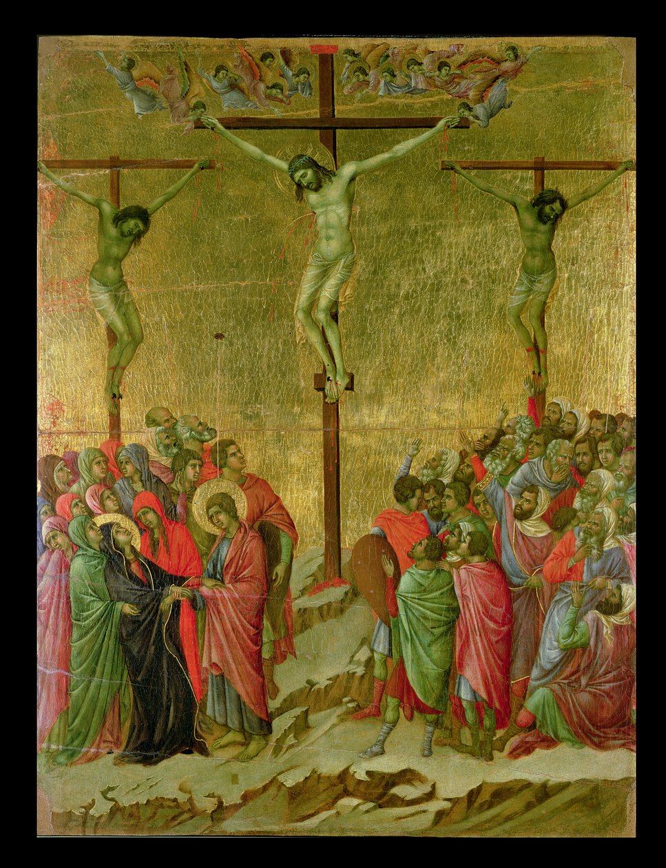 Korsfästelse, 1308-11 (tempera) av Duccio di Buoninsegna