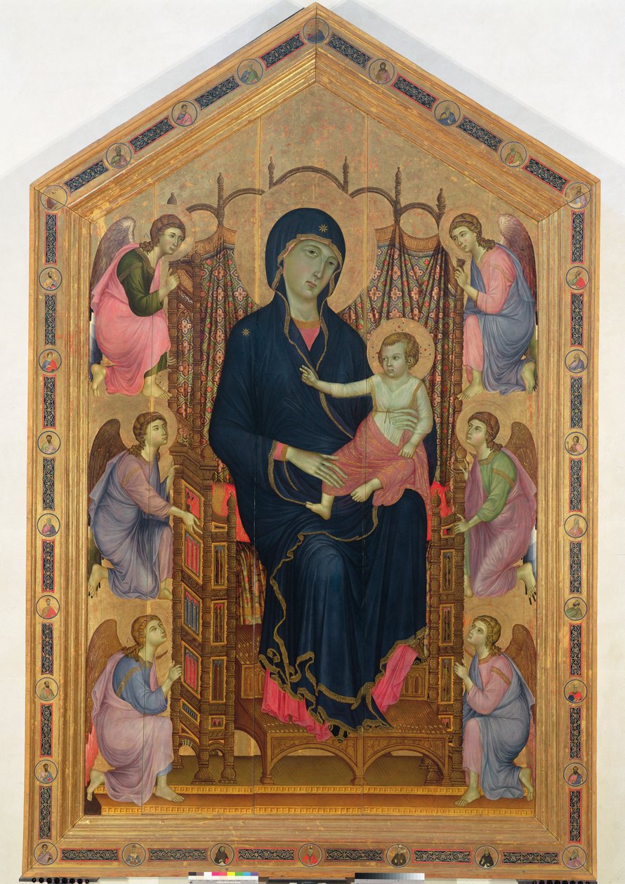 Madonna och barn (Rucellai Madonna) 1285 (tempera på panel) av Duccio di Buoninsegna