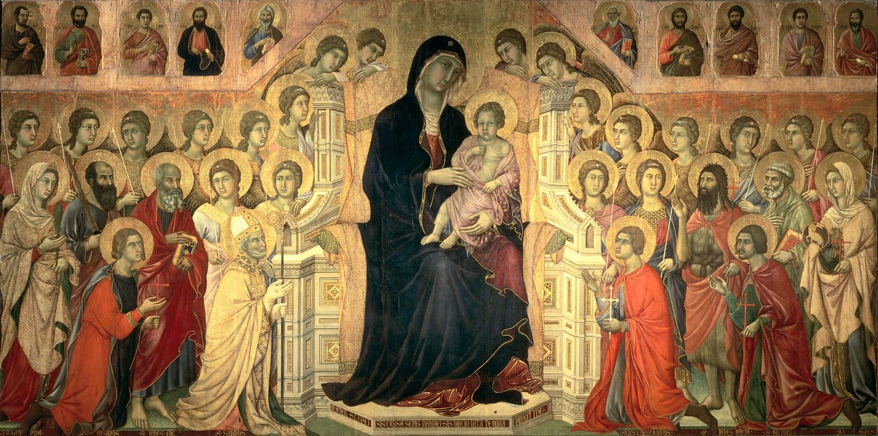 Maesta, 1308-11 (tempera på panel) av Duccio di Buoninsegna