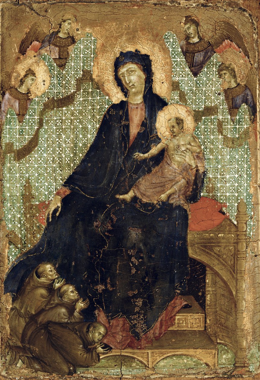 Franciskanernas jungfru, ca 1300 av Duccio di Buoninsegna