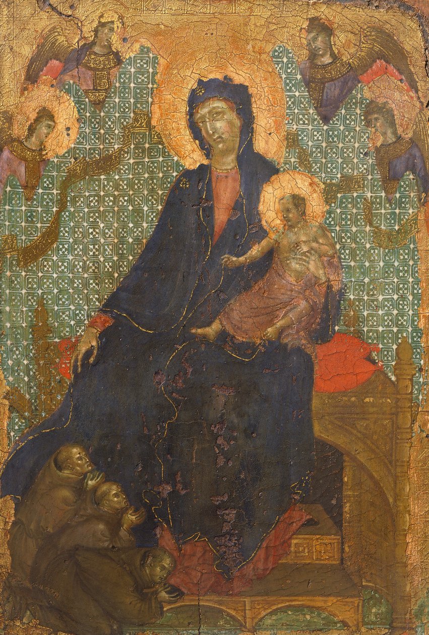 Franciskanernas Madonna, av Duccio di Buoninsegna (ca 1255 - före 1319), tempera på trä, 235x16 cm av Duccio di Buoninsegna