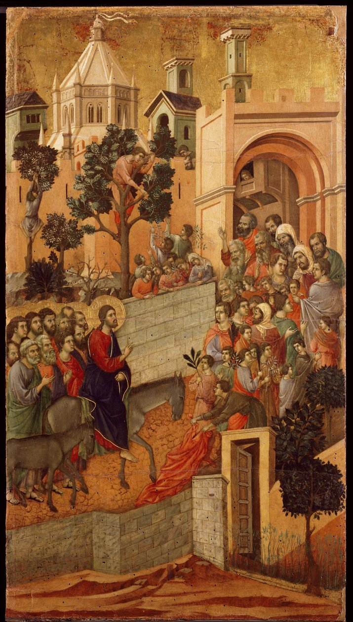Sorg: Inträde i Jerusalem av Duccio di Buoninsegna