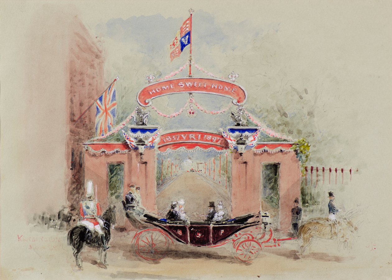 Ingång till Kensington Palace (akvarell) av Duchess of Argyll Princess Louise