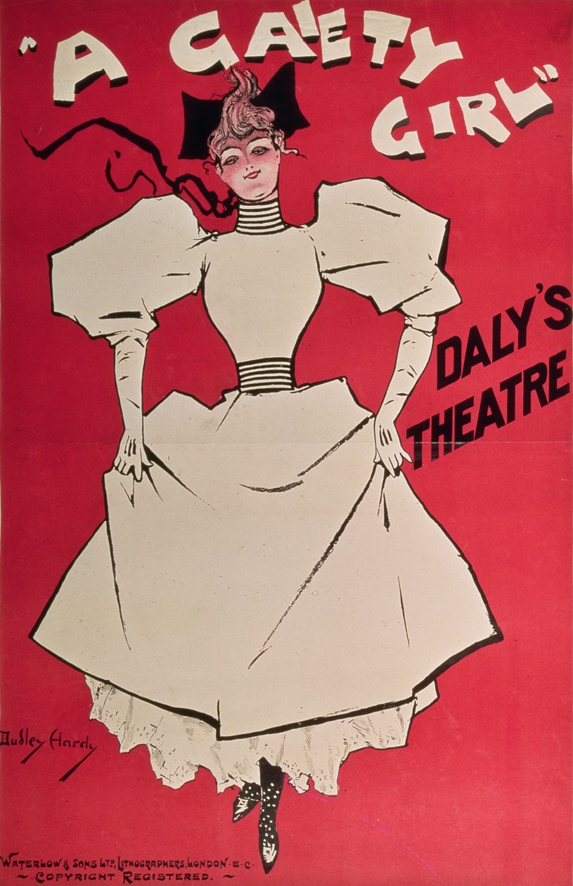 Affisch för "A Gaiety Girl" på Daly