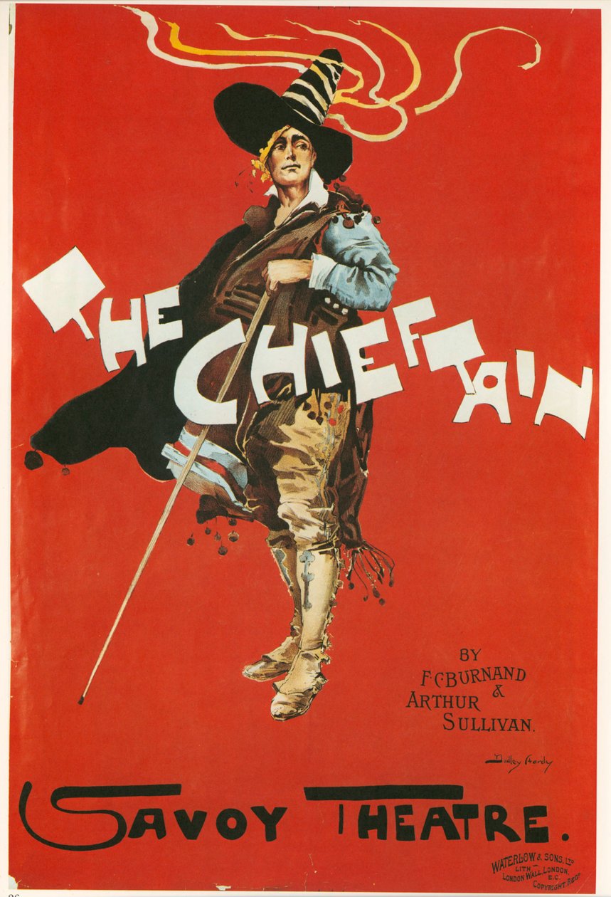 The Chieftain, Savoy Theatre, ca 1898 (färglitografi) av Dudley Hardy