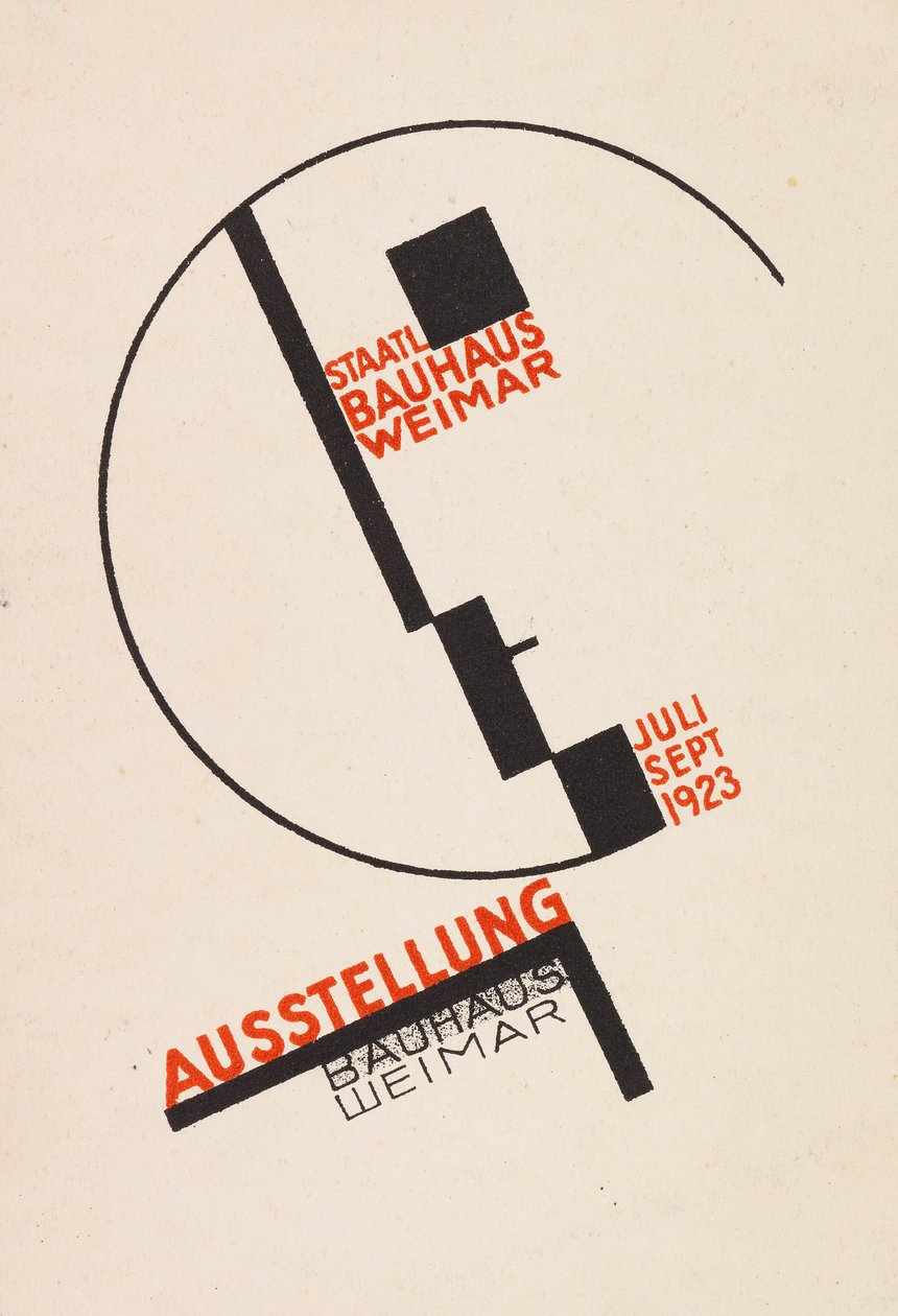 Utställning Bauhaus Weimar Bauhaus utställning. Vykort, 1923. av Dörte Helm
