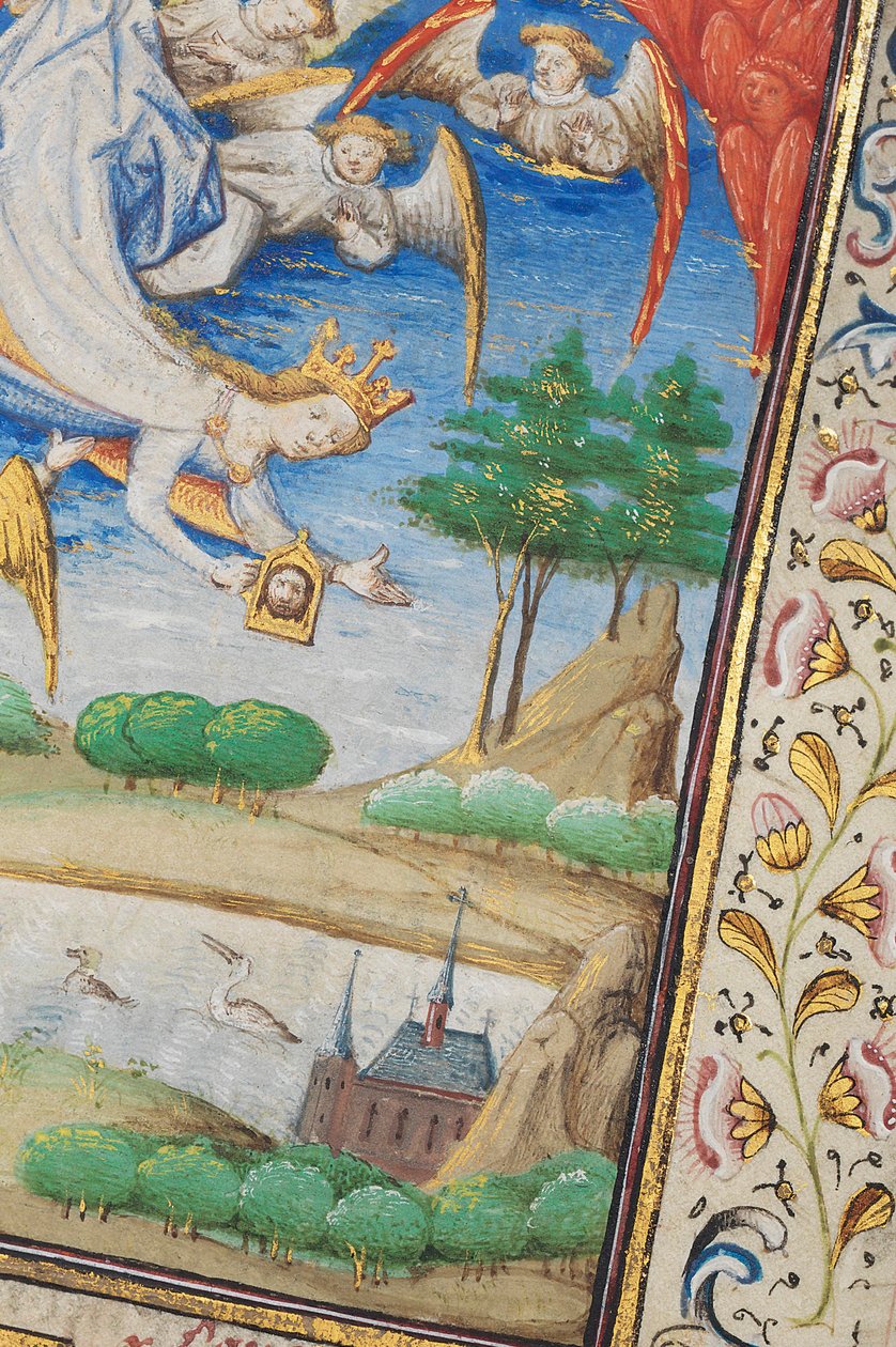 Sida från "La Belle Dame Sans Merci" av Alain Chartier, Paris, tidigt 1400-tal av Dunois Master