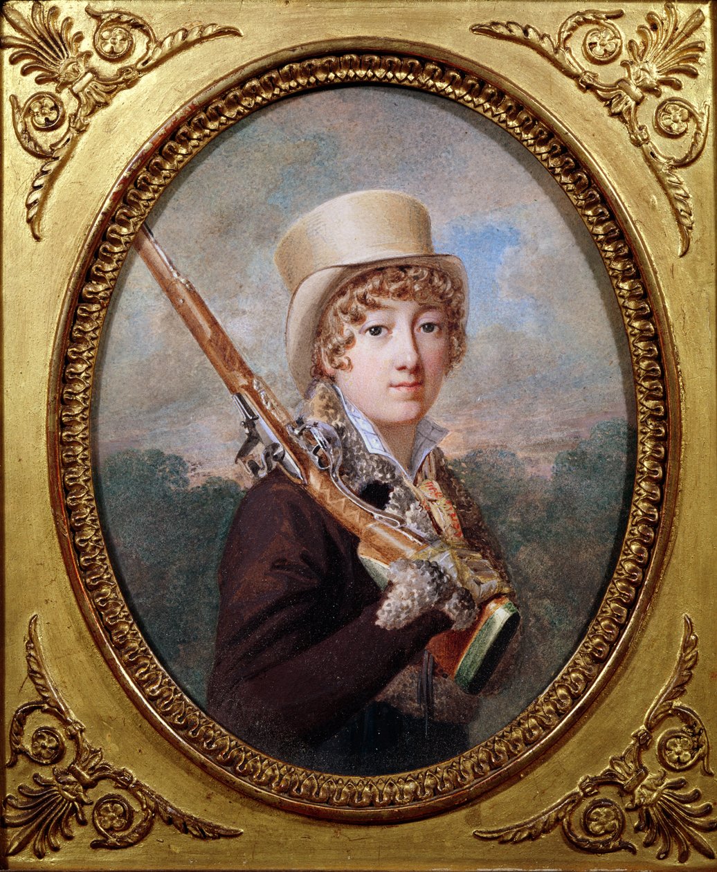 Natalie de Laborde de Mereville, Comtesse Charles de Noailles, i parken ved Mereville, ca. 1805 sverige av Dutailly