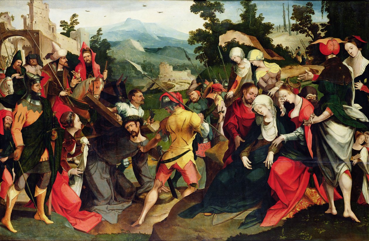 Bärande av korset, c.1520 av Dutch School