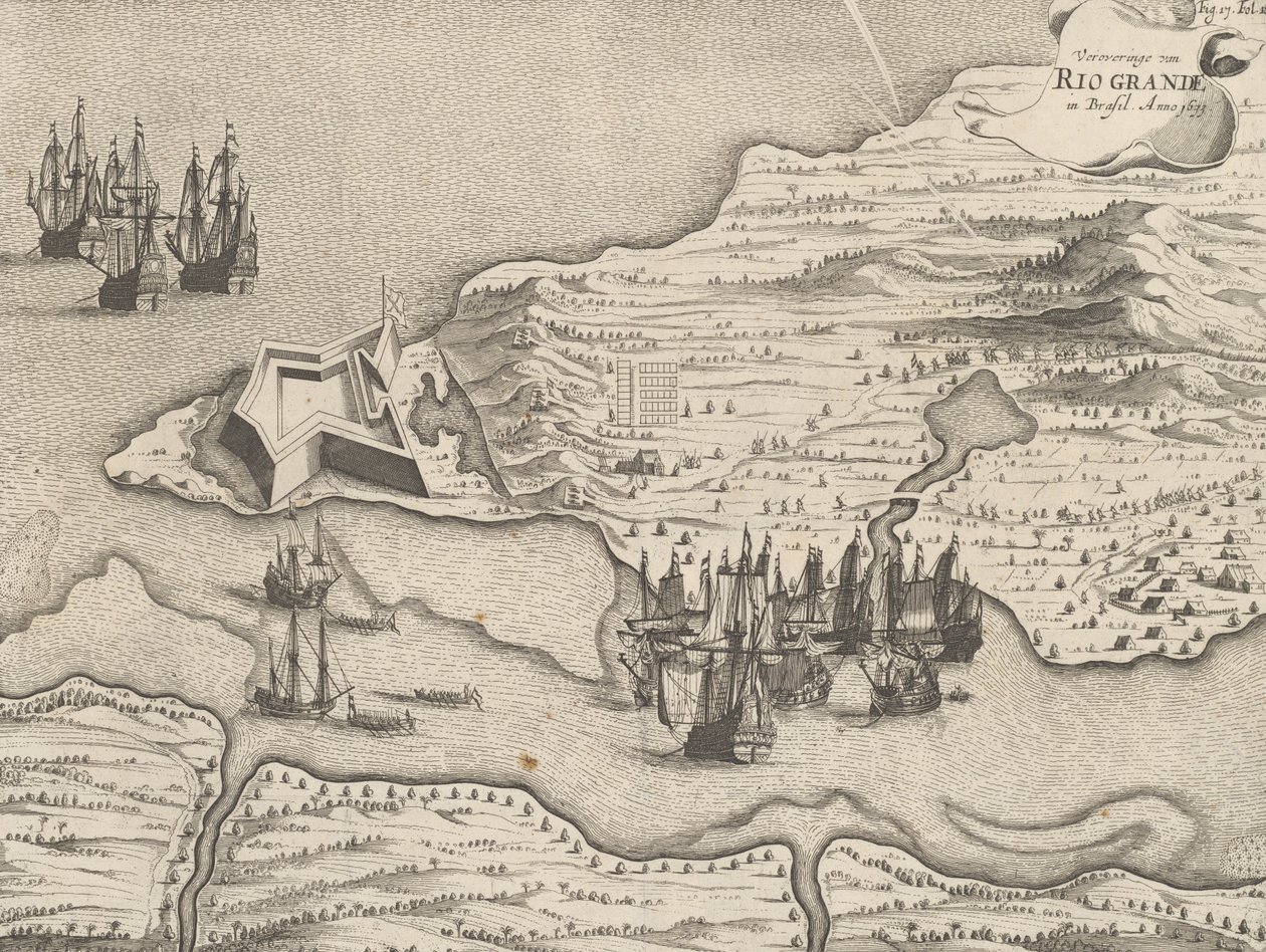 Erövringen av Rio Grande i Brasilien, december 1633, 1649-51 av Dutch School