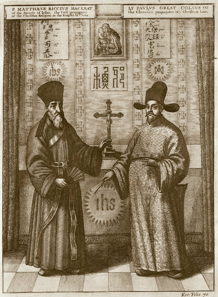 Matteo Ricci (1552-1610) och Paulus Li, från 