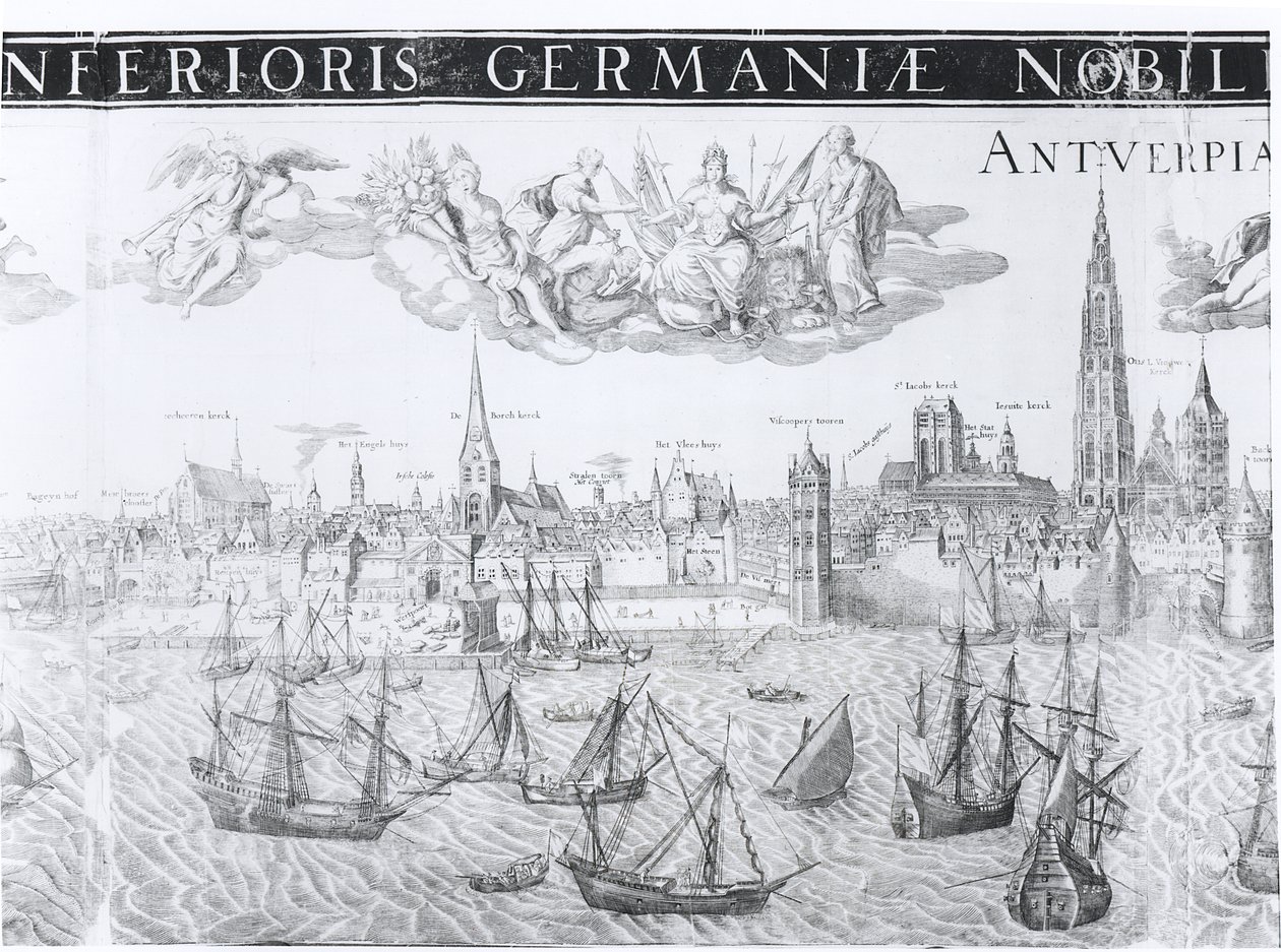 Byplan for Antwerpen, 1549 sverige av Dutch School