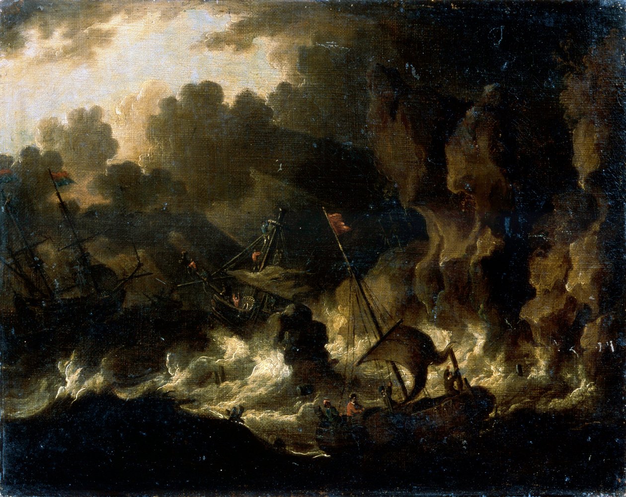 Stormigt hav, 1600-talet av Dutch Master