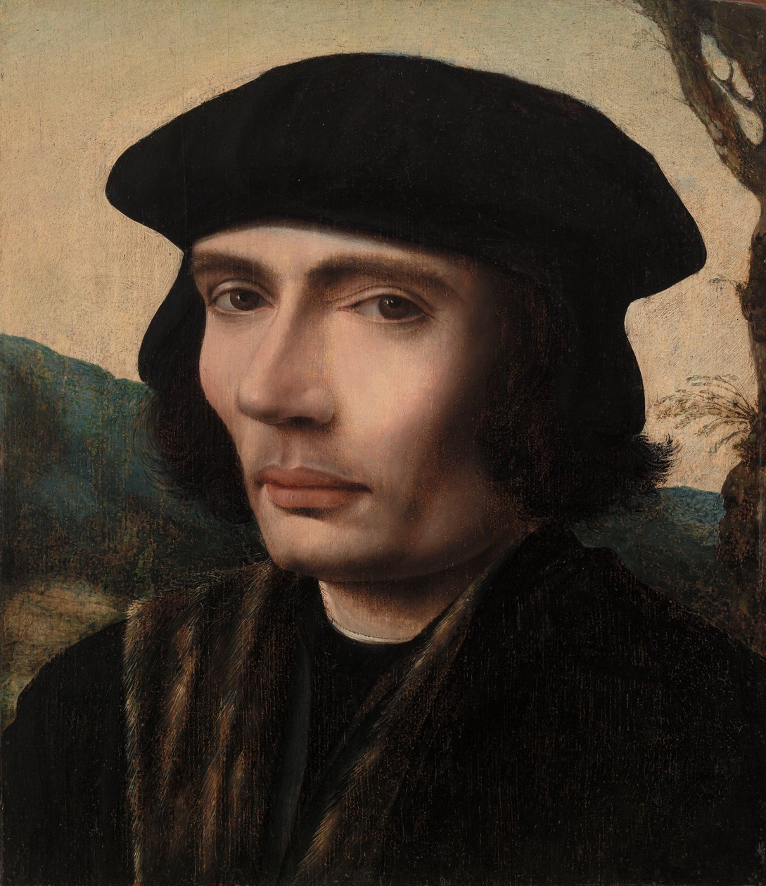 Porträtt av en man av Dutch Master, Flemish Master