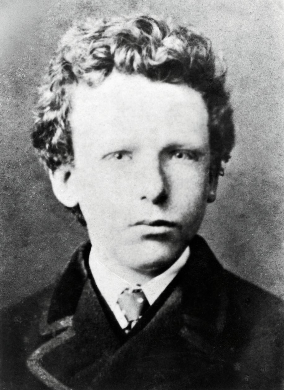 Vincent Van Gogh, cirka 13 år gammal (s/v foto) av Dutch Photographer
