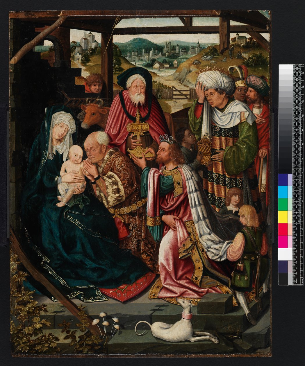 Tillbedjan av kungarna, 1520 av Dutch School