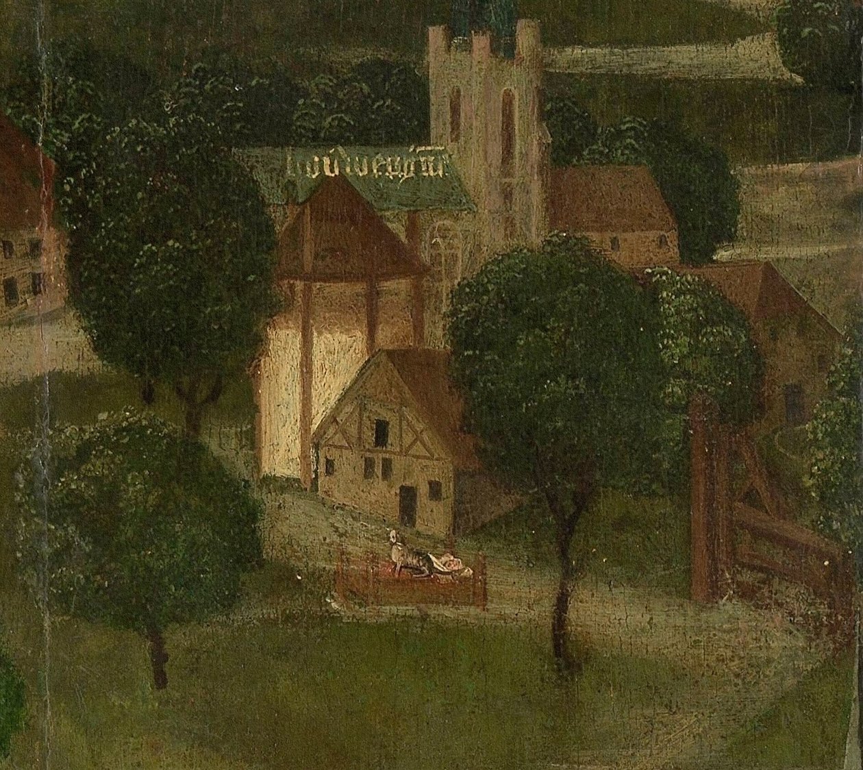 Beatrix de Rijkes vagga från St Elizabeths Day Flood av Dutch School