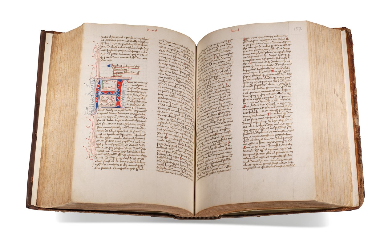 Bibel, med prologer, på latin, dekorerat manuskript på papper, Utrecht av Dutch School
