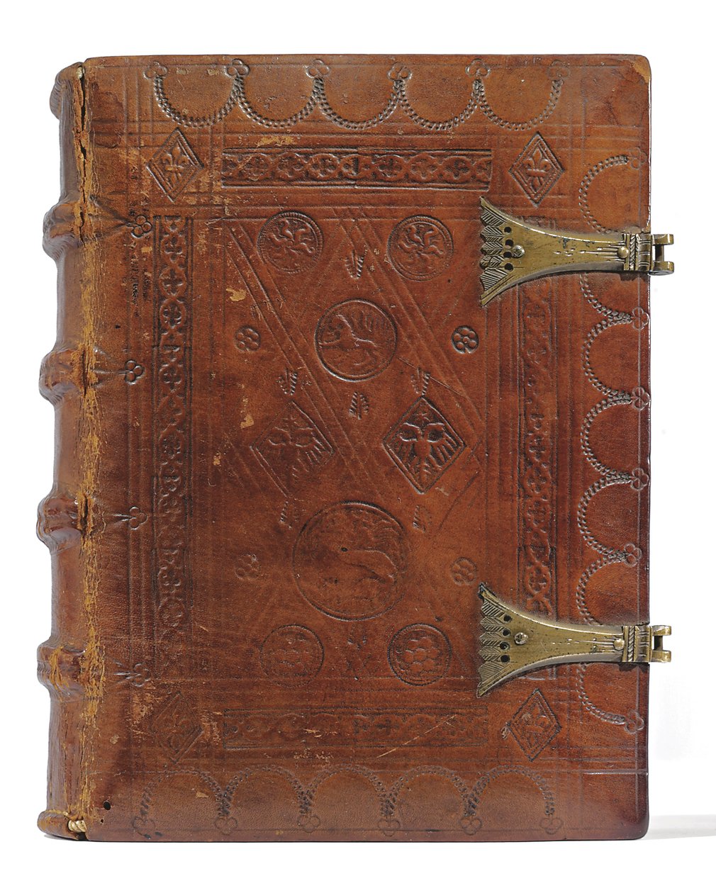 Timmebok och bönbok på holländska, Nedre Rheinland, Emmerich, Cleves, ca 1480 (bläck & pigment på veläng och papper, bunden i kalvskinn över brädor med metallspännen) av Dutch School