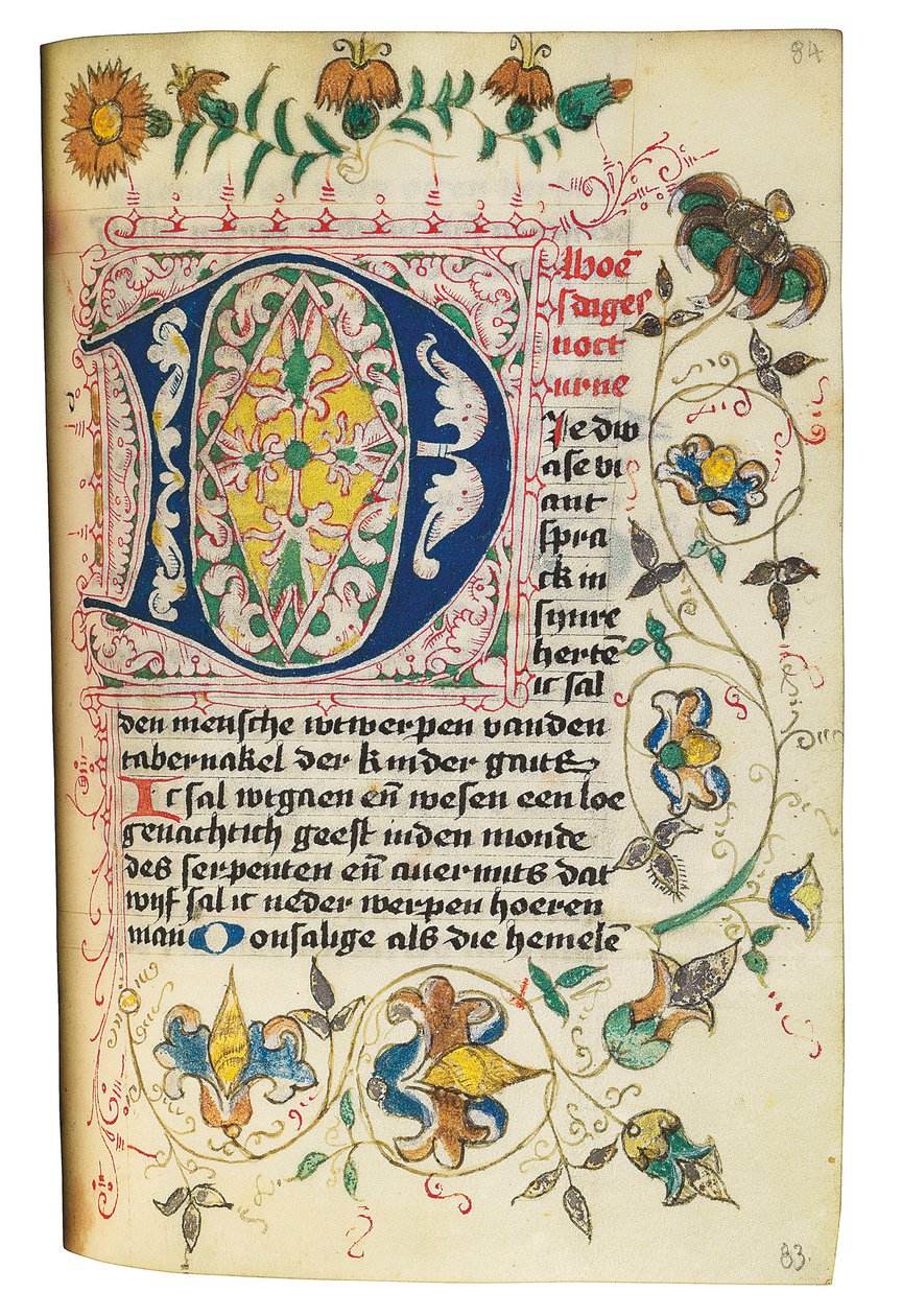 Tidsbok och bönbok på holländska, Nedre Rheinland, Emmerich, Cleves, ca 1480 av Dutch School